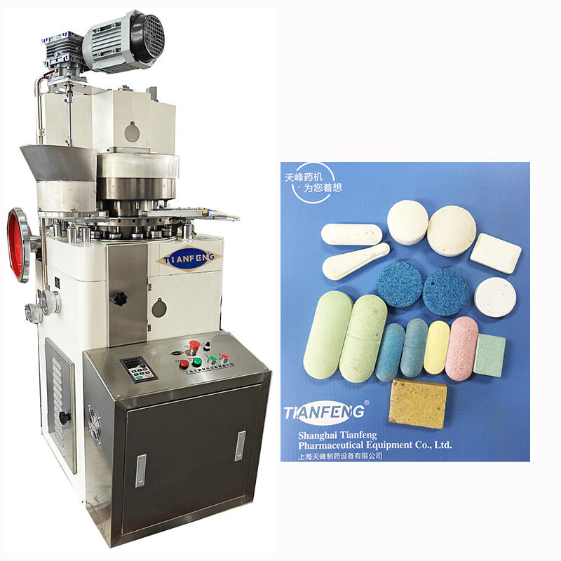Rotary Tablet Press Machine with Multi Station Turret and Adjustable Compression Force for 30,000 Tablets Per Hour Production